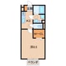 ビヤン リズム 1Kの間取り