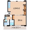 三和東マンション 1LDKの間取り