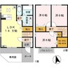 アトラス西高松 B棟 3LDKの間取り