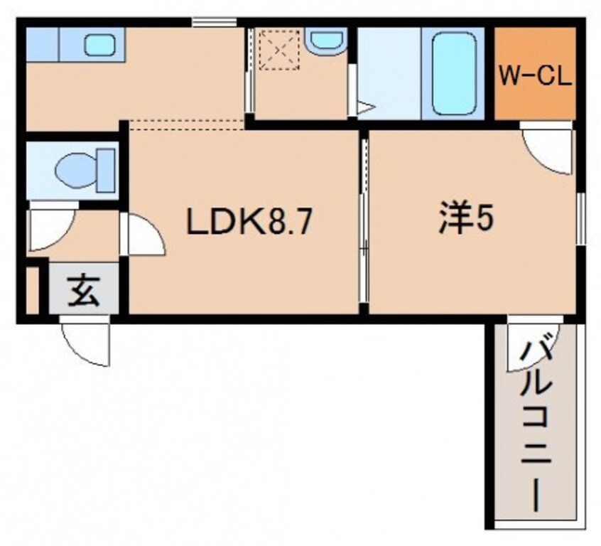 間取図 阪和線・羽衣線/和歌山駅 徒歩10分 2階 築4年