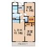 ファシナシオン毛見Ⅱ 2LDKの間取り