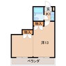 ロイヤルコーポ有本Ｂ棟 1Kの間取り