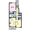 ベリーリーフ 1LDKの間取り