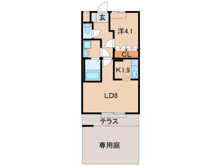 間取図 阪和線・羽衣線/紀伊駅 徒歩25分 1階 築14年