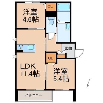 間取図 ベレオ茶屋ノ丁