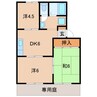 セジュール平柳 3DKの間取り