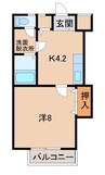 シャインハイツ太田 1Kの間取り