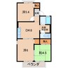 フィオーレ平柳 3DKの間取り
