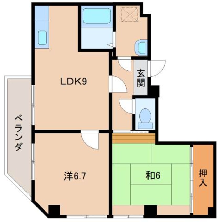 間取図 シャンティイ田中町