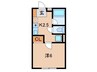 ルフトワン三葛 1Kの間取り