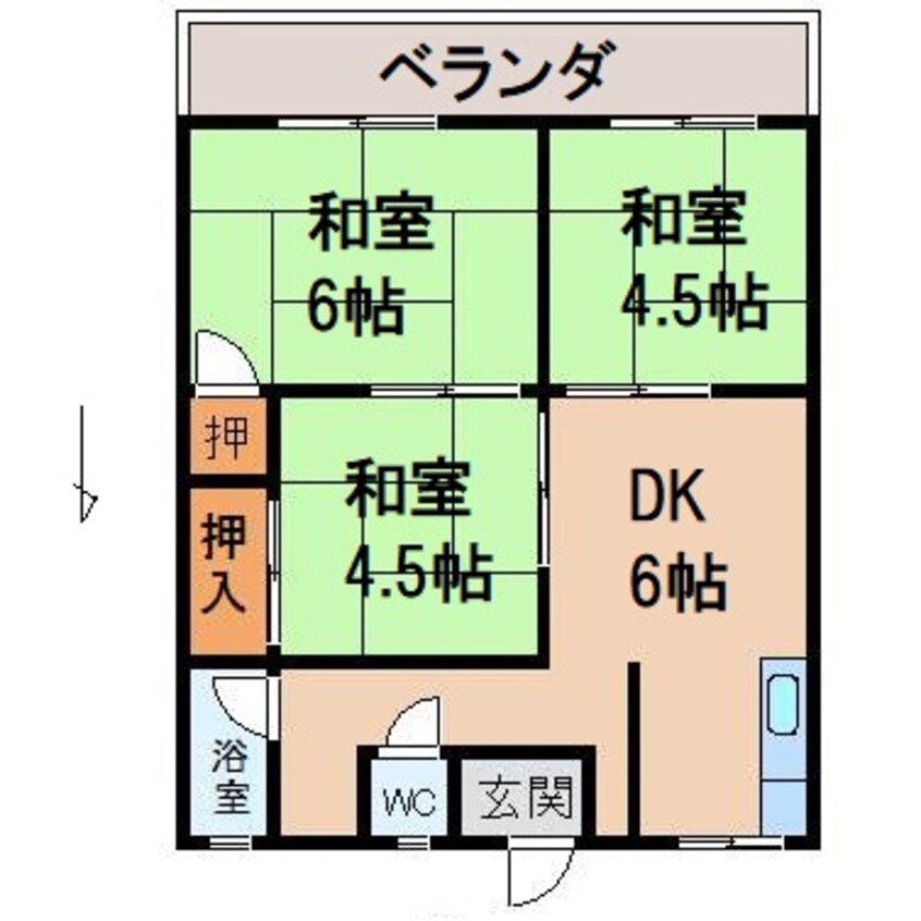 間取図 秋月コーポラス