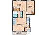 コンチェルト 2LDKの間取り