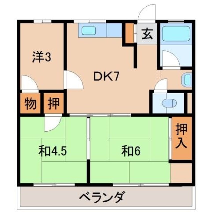 間取図 池尻マンション新中島