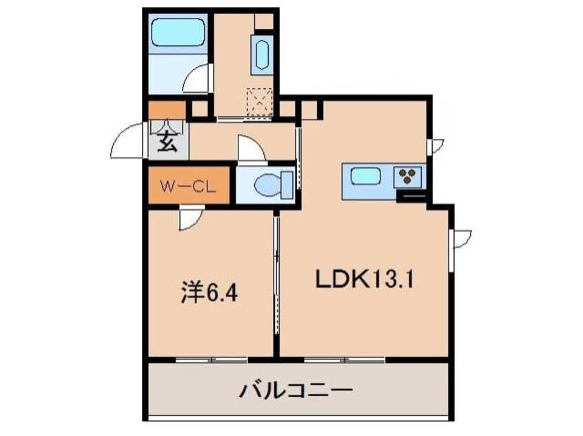 間取図 阪和線・羽衣線/和歌山駅 徒歩10分 2階 築4年