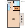 メゾン美園 1Kの間取り