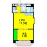 日興ビル中央 1LDKの間取り