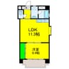 日興ビル中央 1LDKの間取り