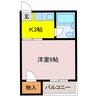 第二曙マンション 1Kの間取り