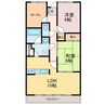 グラシアス道後 2LDKの間取り