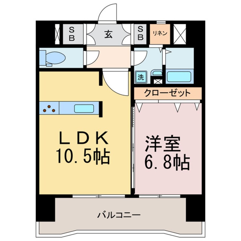 間取図 スカイタワー勝山