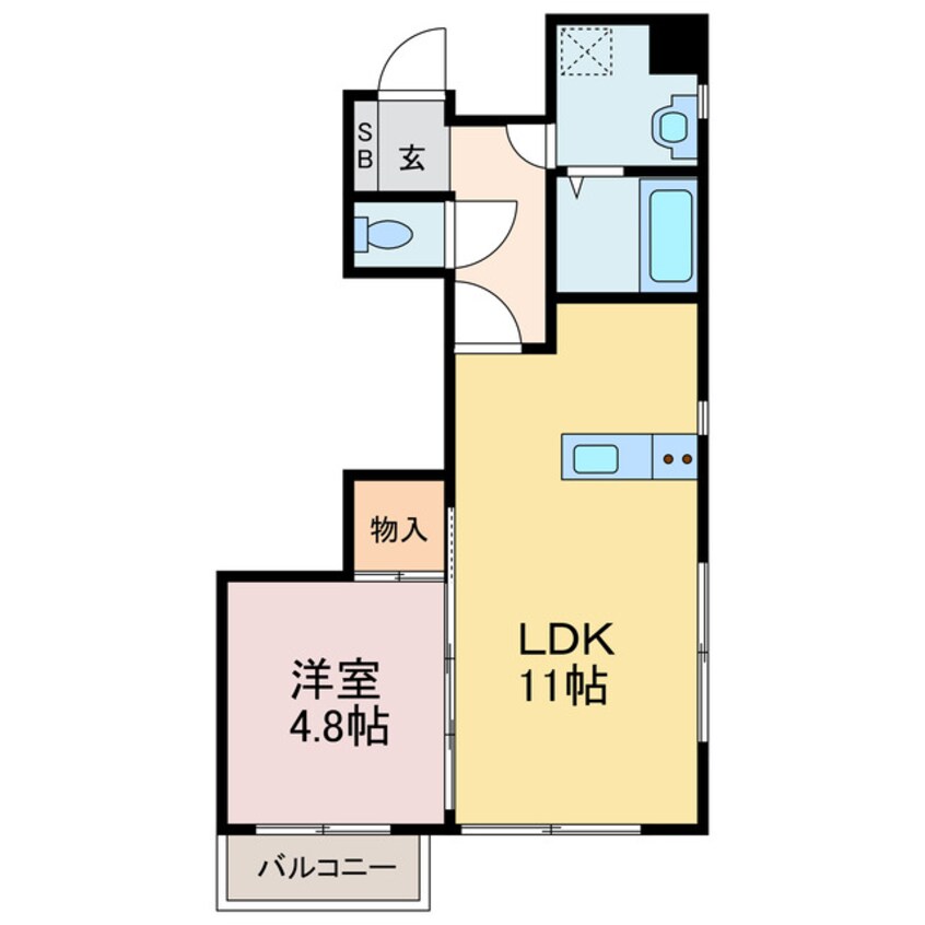 間取図 ライフコート湊町