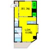 アスティオン本町 1LDKの間取り