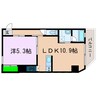 アスティオン本町 1LDKの間取り