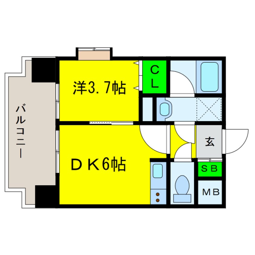 間取図 ツイン・ハーモニー道後Ⅱ