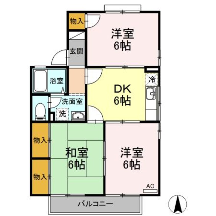 間取図 ローズコート　Ｂ棟