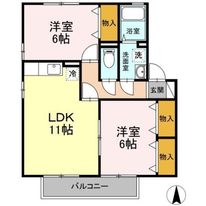 間取図 Ｙ．サイレントビレッジ山越　Ａ