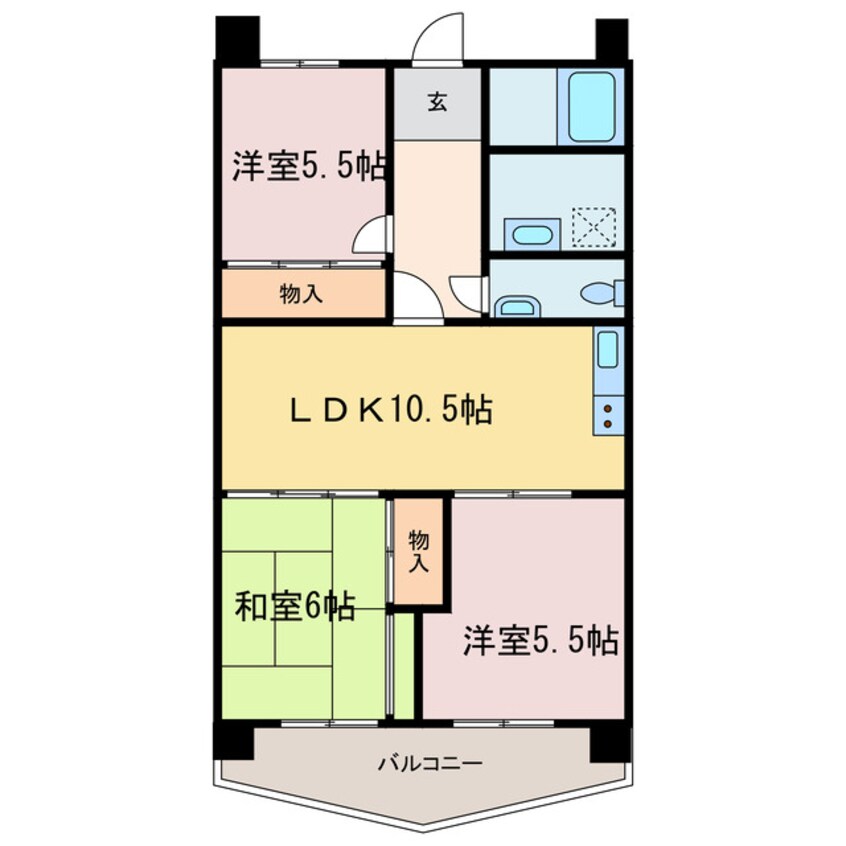 間取図 セントヒルズ山越