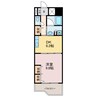 リアライズ竹原 1DKの間取り