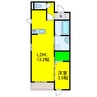 レーヴ・リボンYK 1LDKの間取り