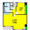 HAMADA BLD 1LDKの間取り