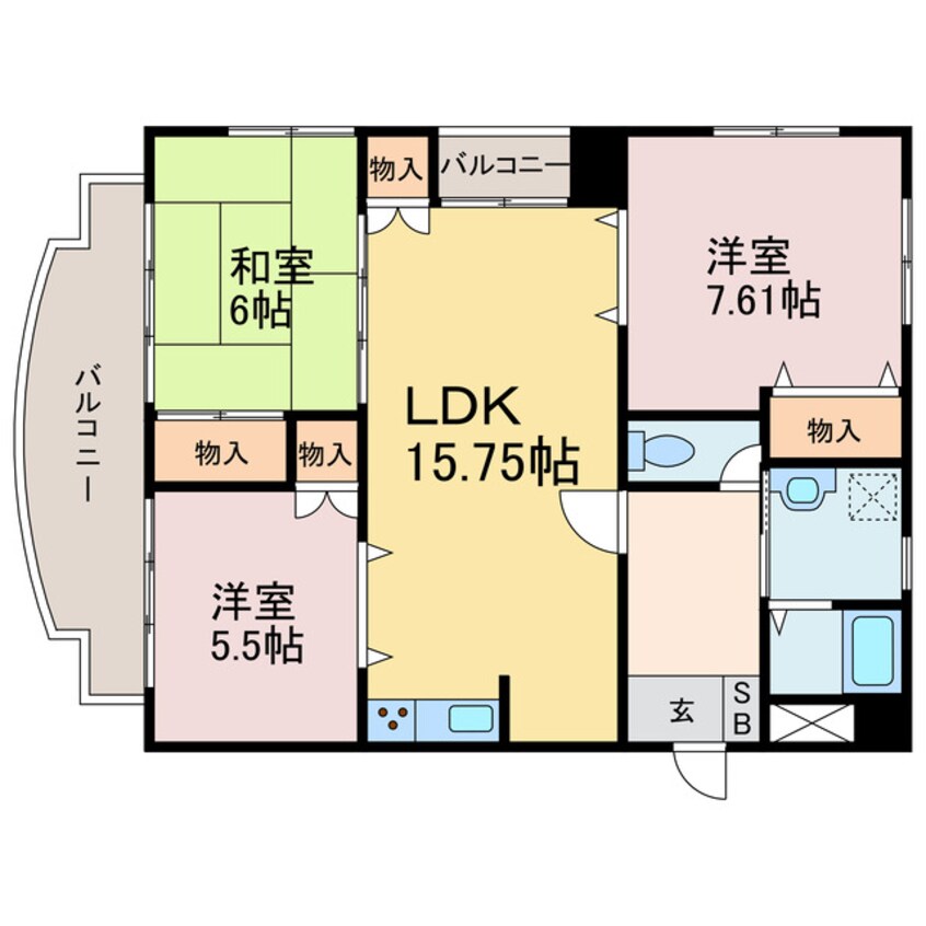 間取図 グランドステイタス道後