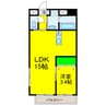 メゾンドール平和通 1LDKの間取り