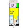 メゾンドール平和通 1LDKの間取り