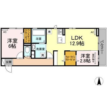 間取図 プレジデント持田　A棟