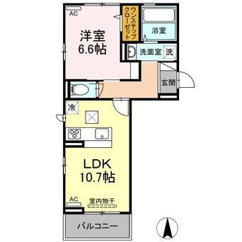 間取図 プレジデント持田　B棟