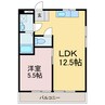 仲田ビル 1LDKの間取り