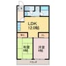 日新開発ビル 2LDKの間取り
