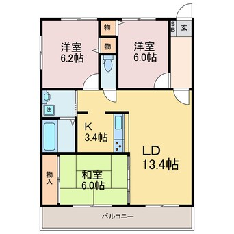 間取図 サンヴァリエ岩崎