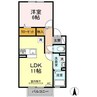 コンフォール辻町 1LDKの間取り