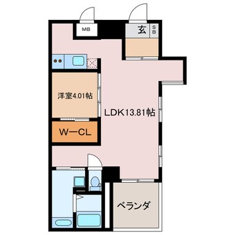 間取図 モンテ・ルーチェ喜与町