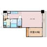 アーバン道後今市 1LDKの間取り