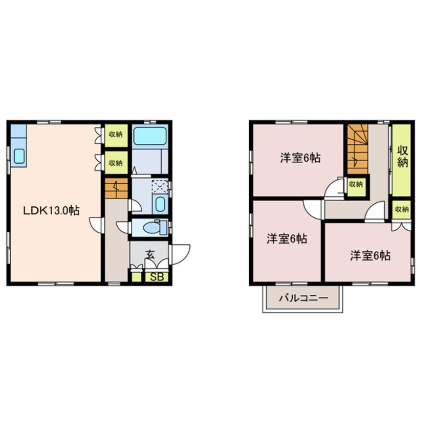 間取図 岩崎町一丁目　戸建て