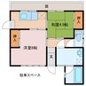 萱町I一戸建て 2DKの間取り