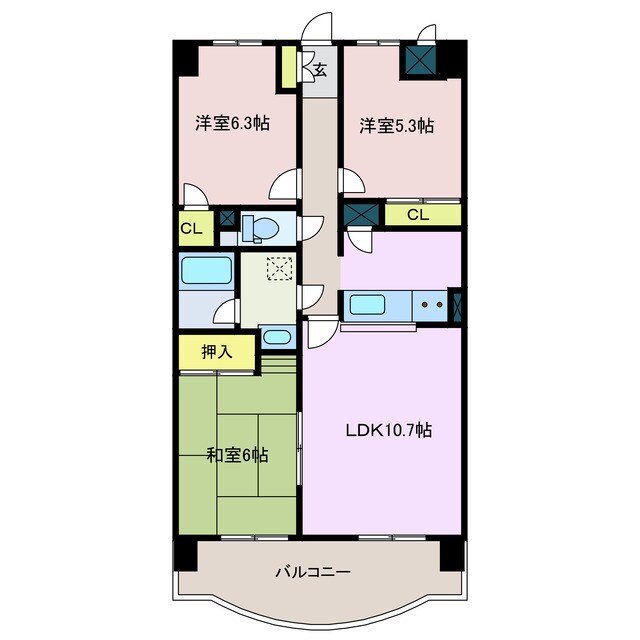 間取り図 セントラルパーク土居田