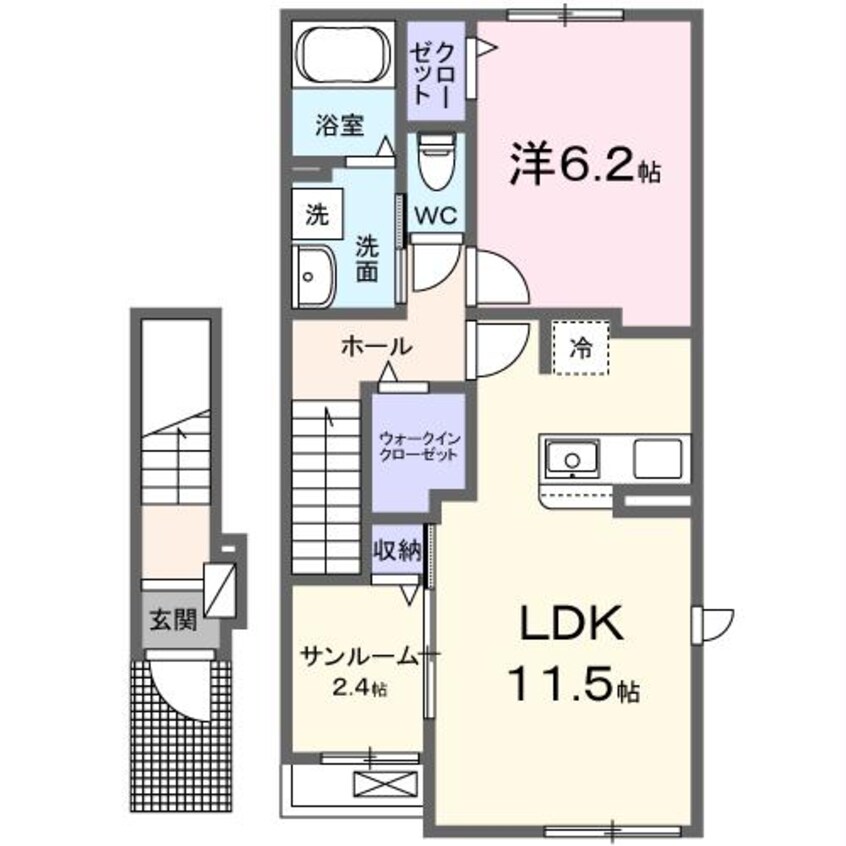 間取図 ボネール　Ｍ