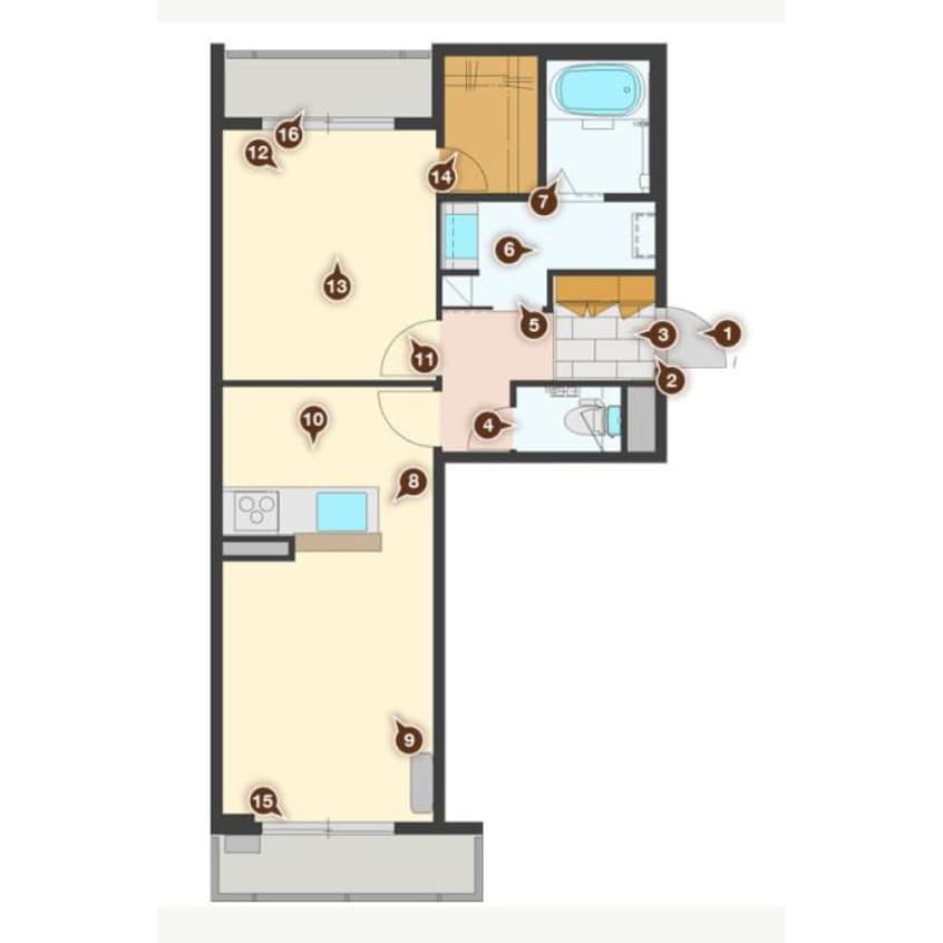 間取図 コスモ ラ・ペ